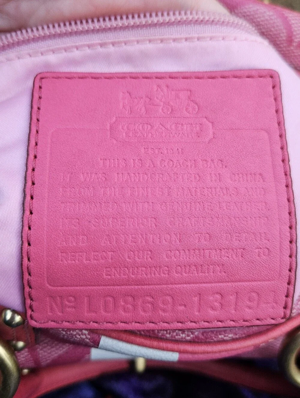 Coach Y2K Signature Hertitage Stripe Small Domed Satchel Hot Pink 13194